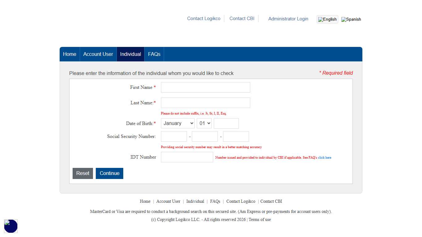State of Colorado Criminal History Check
