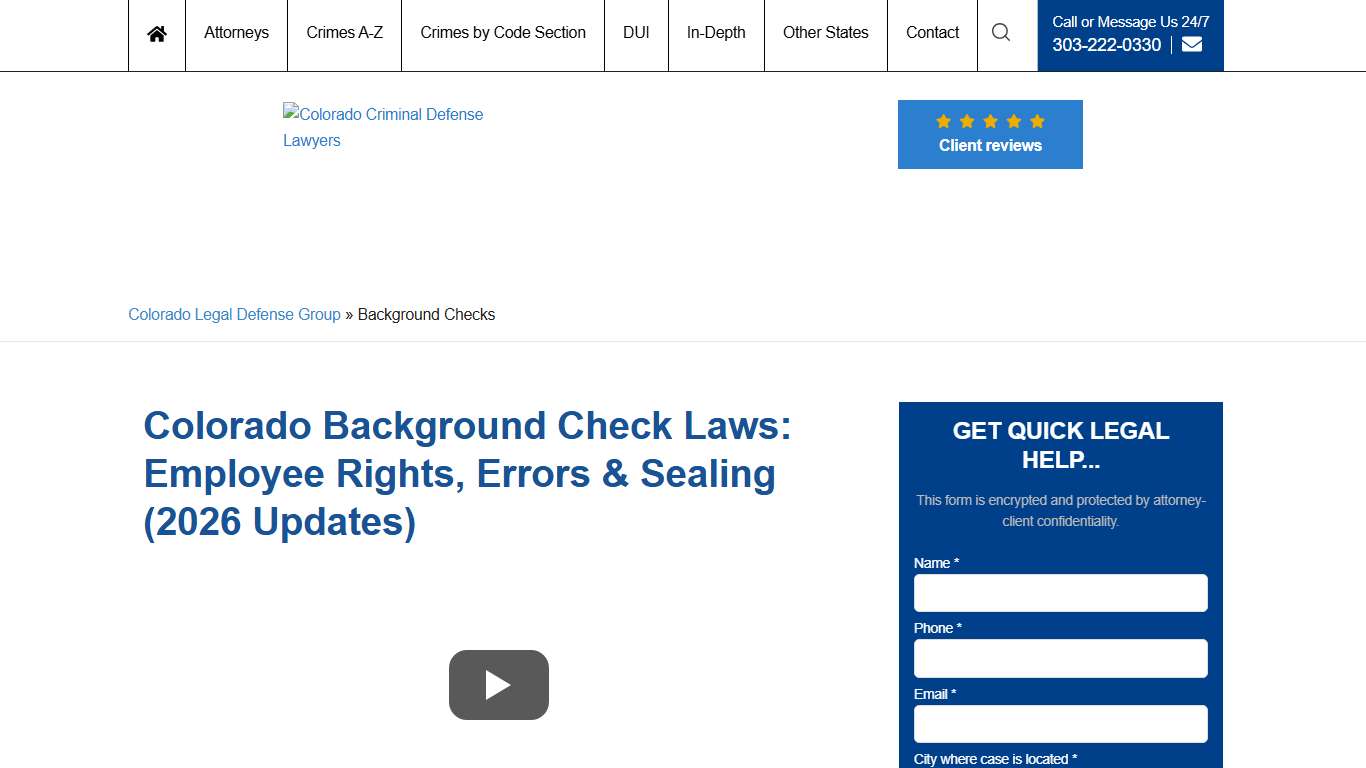Colorado Background Check Laws: Employee Rights (2025)
