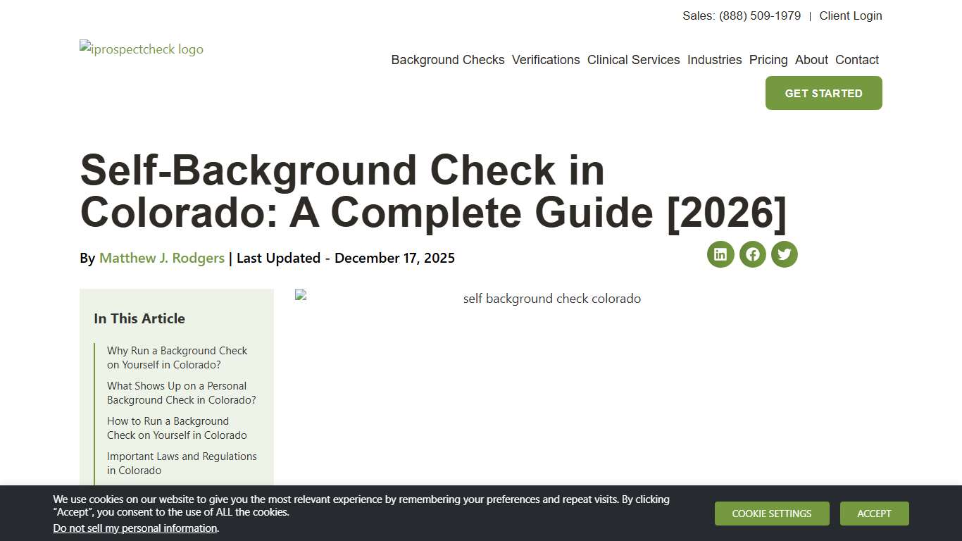 Self-Background Check in Colorado: A Complete Guide [2026] - iprospectcheck